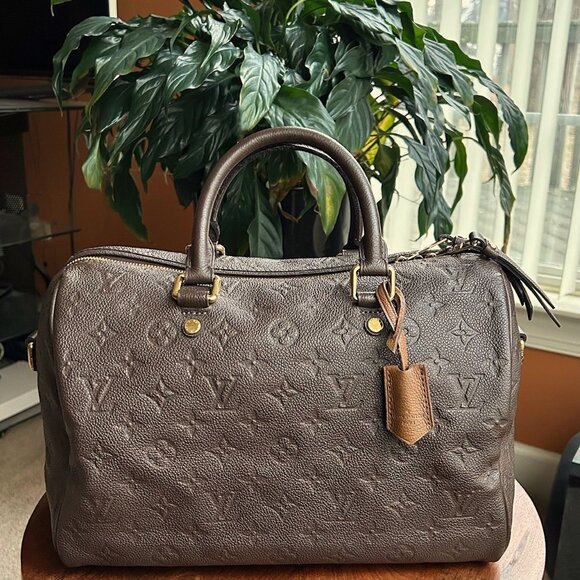 LOUIS VUITTON Empreinte Speedy Bandouliere 30 Brown Terre - Picture 1 of 13
